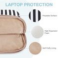 thumbnail image 4 of BAGSMART Laptop Sleeve Case for 13"-13.3" Notebook, Protective Soft Padded Zipper Cover Carrying Computer Bag with Pocket, Compatible with MacBook Air Pro Retina 14" Pro/Max, Black Stripes, 4 of 8