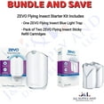 J & L Supply Zevo Flying Insect Trap Starter Kit Bundle, Gnat Sticky