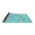 thumbnail image 2 of Ahgly Company Indoor Round Solid Light Blue Modern Area Rugs, 5' Round, 2 of 4
