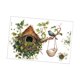 thumbnail image 2 of Pegatinas de pared: Rama de con pájaros, hojas pintadas, nido de pájaro, papel tapiz para habitación infantil., 2 of 9