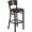 Mahogany Wood Back/Black Vinyl Seat/Black Metal Frame, variant on Flash Furniture HERCULES Series Black 4 Square Back Metal Restaurant Barstool - Mahogany Wood Back & Seat