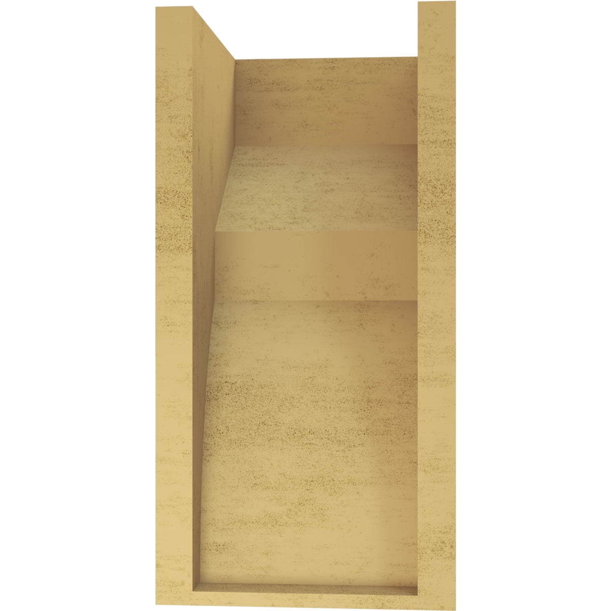 8"W x 8"D x 16"H Wide Monterey Rough Cedar Woodgrain TimberThane Corbel, Primed Tan