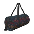 thumbnail image 3 of KLL Cartoon Sharks Duffle Bag For Men Women Sport Gym Fitness Tote Travel Training Workout Basketball Football Weekender, 3 of 8