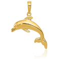 thumbnail image 3 of 14K Solid Yellow Gold Sea Dolphin Necklace Ocean Fish Pendant Summer Beach Nautical Charm, 3 of 8