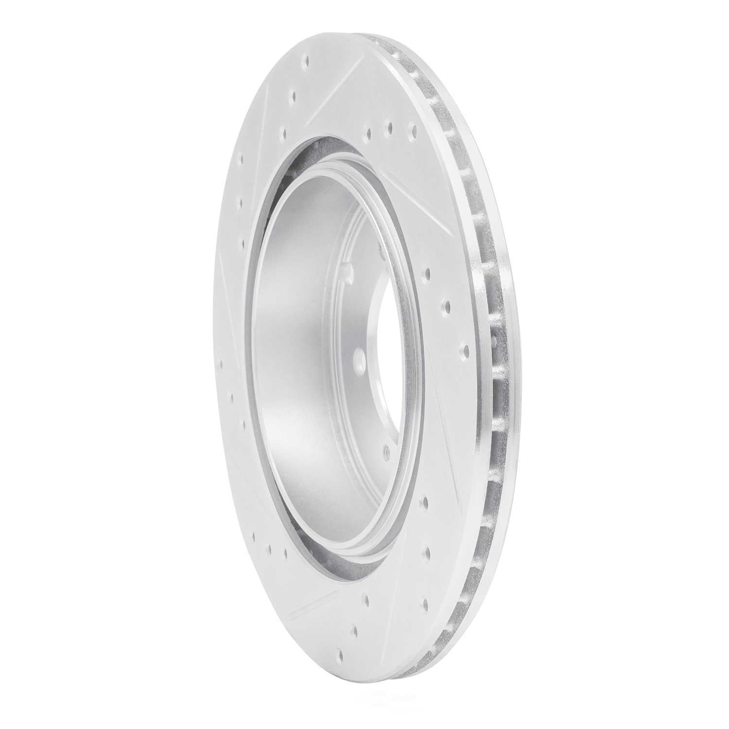 Dynamic Friction Company 631-72032R DFC Brake Rotor - Drilled And Slotted - Silver