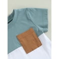 thumbnail image 5 of Inevnen Toddler Baby Boy Clothes Short Sleeve T Shirt Top Boys Shorts with Pocket Cute Summer Outfit 2Pcs Set, 5 of 8