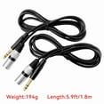thumbnail image 2 of PGENDAR 1/4'' TRS to XLR Male Cable, Balanced Microphone Cable for Power Speaker, Mixer, Amplifier and More 10 FT 2Pack, 2 of 5