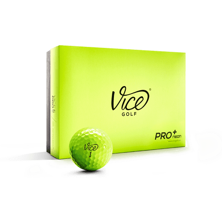 VICE PRO PLUS NEON LIME GOLF BALLS 1 DOZEN