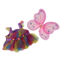 Plush Gear Fairy Butterfly Costume for 14"–18" Plush Bears – Wings & Dress-Up Outfit for Stuffed Animals