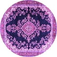 thumbnail image 1 of Ahgly Company Indoor Round Medallion Purple Traditional Area Rugs, 8' Round, 1 of 4