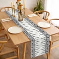 thumbnail image 3 of Table Runner 120 Inches Long for Kitchen Dining, Black White Boho Dresser Scarf Farmhouse, Dining Table Decorations for Wedding/Parties, Vintage Ethnic Tribe Abstract Art Retro 13 x 120 In, 3 of 8