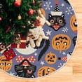 thumbnail image 5 of FMSHPON Halloween Pumpkins Xmas Christmas Tree Skirt Stand Mat for Holiday Party Decoration Indoor Outdoor 36 inches, 5 of 6