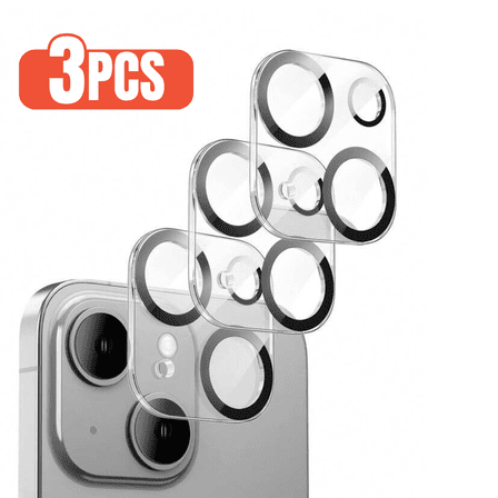 3-Pack BLUUMTEK Camera Lens Protector for iPhone 15 Plus - Tempered Glass, [Not Affect Night Shot]