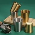 thumbnail image 6 of Set Of 4 Stackable Stainless Steel Cups with Double Wall Insulation Stackable Drinkware Coffee Mugs for Restaurants, 6 of 9