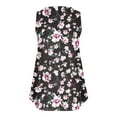 thumbnail image 5 of New Trendy!Brilliant Tank Tops for Women under $5 Fashion Women's Summer V-Neck Sleeveless Print Casual Tank Top Blouse (Black,M), 5 of 5