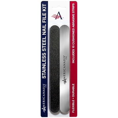 Americanails Stainless Steel Nail File Kit with EasyPeel Cushioned