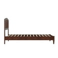 thumbnail image 3 of HomeStock Medieval Moods Twin Solid Wood Low Profile Platform Bed in Walnut, 78.25"L x 42.6"W x 41.54"H, Includes Surface Mount Turbo Charger, 6-Foot Cord, 3 of 5