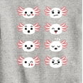 thumbnail image 3 of Instant Message - Axolotl Emotion Grid - Toddler And Youth Crewneck Fleece Sweatshirt, 3 of 6