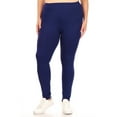 thumbnail image 3 of MOA COLLECTION Women's Plus Size Solid High Waist Full Length Leggings, 3 of 8
