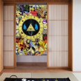thumbnail image 2 of Cortina de puerta Bill Cipher para entrada, cortina opaca con estampado de patrón, cortina divisoria de ambientes, tapiz para decoración del hogar, 34" de ancho x 56" de largo, 2 of 7