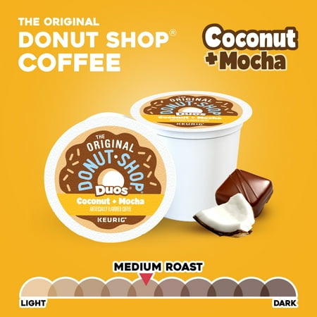 The Original Donut Shop - Duos Coconut + Mocha K-Cup Pods, 24 Count