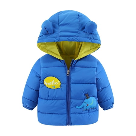 

Stamzod Children Jackets Coat Warm Autumn Winter Girl Boy Cartoon Ear Hooded Thick Cotton Coat Baby Girl Clothes Kids Outerwear Toddler Kids Clothing 2-8 Years