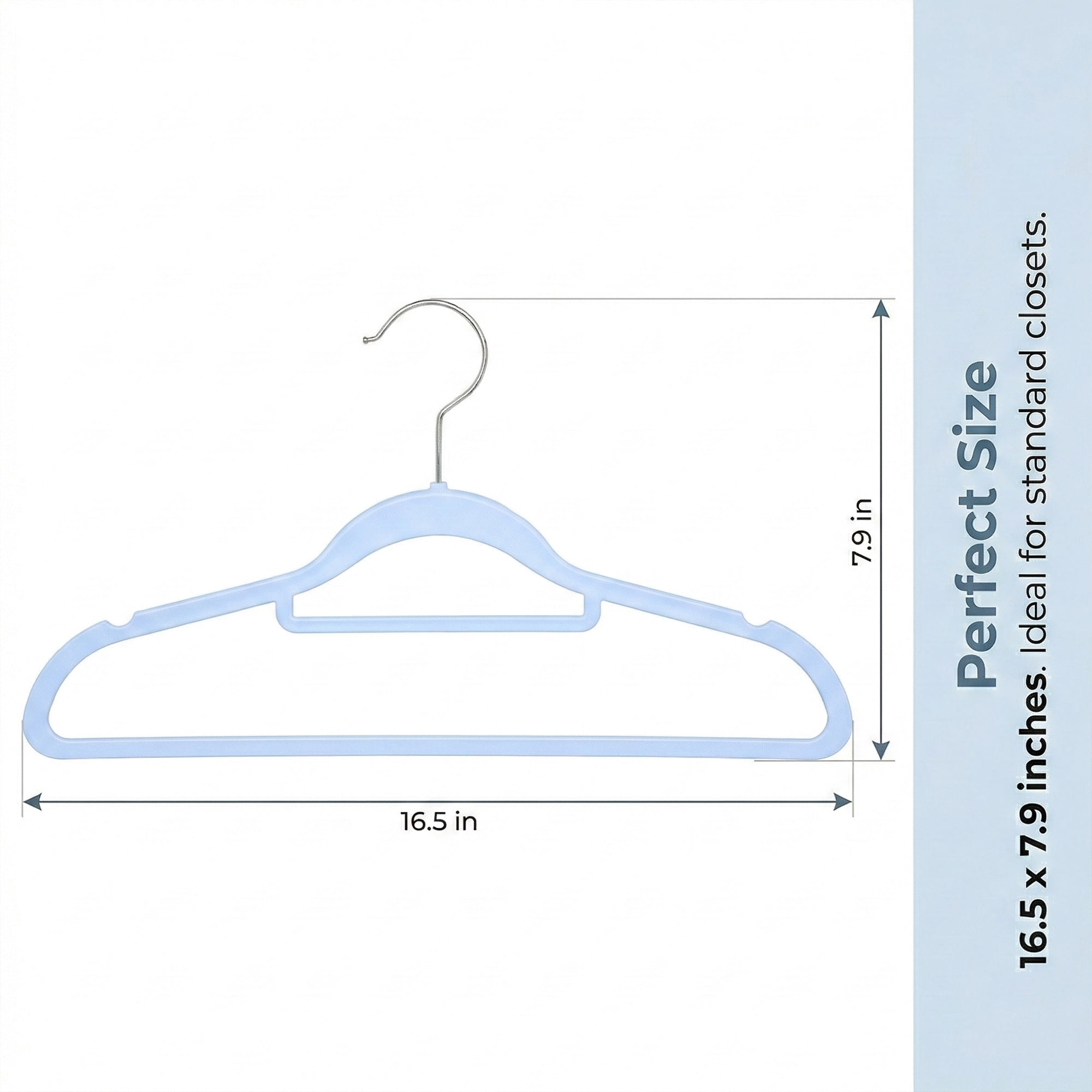 Unique Bargains 10Pcs Plastic Durable Hangers With Pinch Clips Blue
