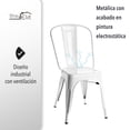 thumbnail image 2 of Juego de 2 Sillas de Jardín Stay Elit Apilables Metal Tolix Color Negro 100 kg, 2 of 6