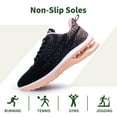 thumbnail image 4 of Women's Walking Shoes Slip On Tennis Athletic Gym Running Sneakers BlackRose Size 5.5, 4 of 6