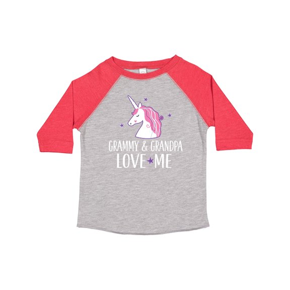 Inktastic Grammy and Grandpa Love Me Girl Unicorn Girls Toddler T-Shirt