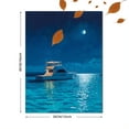 thumbnail image 3 of Qisvanset Yacht Nautical Ocean Night Canvas Print 15.75x11.81 Inches, 3 of 8