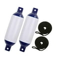 thumbnail image 2 of harayaa 2 Pieces Boat Fenders Easy Installation Boat Accessory for Fishing Boat G0 Black Blue Rope, 2 of 9