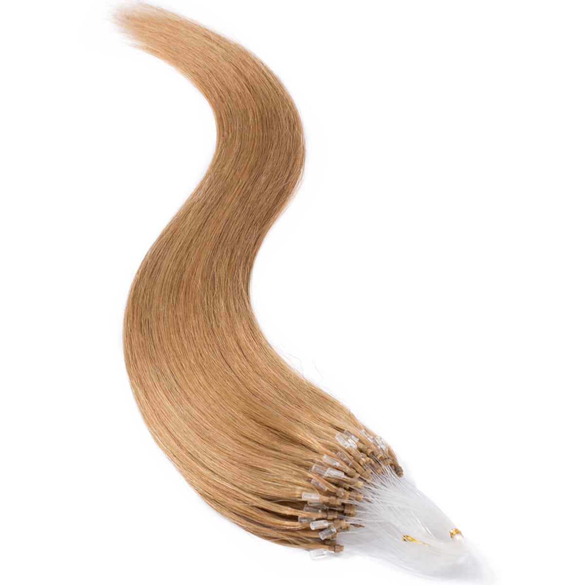 SEGO Micro Loop Thick Real Remy Human Hair Extensions Invisible Band Micro Ring Beads Hair 200 Strands Black Hair Extensions