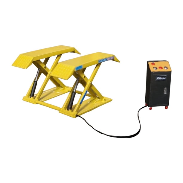 Modelo de elevador a escala 1:64, elevador de automóviles en miniatura, simulación creativa, pintado a mano, juguete de simulación, colección robusta, Amarillo