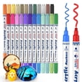 thumbnail image 1 of Kit de rotuladores de pintura acrílica TFIVE de doble punta, 24 colores, 1 of 7