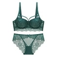 thumbnail image 2 of Gibobby Ropa sexy de mujer para sexo Lencería de Mujer de Encaje Sexy Mesh de Dormir Boudoir Outfits Lingerie Plus Size Body Lencería Conjunto De Lencería Sexy(Verde, 75A), 2 of 5