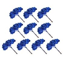 50 Pcs Artificial Roses Rose Head Celebration Flowers Bride 14x5cm Blue