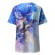 thumbnail image 3 of Gibobby Playera de Verano para Mujer Camiseta suelta informal con cuello en V para mujer, blusa manga corta con estampado(Azul,XL), 3 of 5