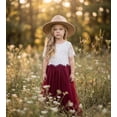 thumbnail image 2 of 2Bunnies Girls' 2T-10Y Scalloped Lace Top Tulle Flower Girl Dress, 2 of 4