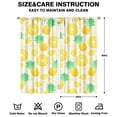 thumbnail image 2 of Exotic Pineapple Kitchen Curtains Set of 2 - 42x84 Inch Tier Panels, Hawaiian Fruit Print Semi-Sheer Rod Pocket Window Drapes for Farmhouse Decor, 2 of 2