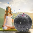 thumbnail image 4 of Steel Tongue Drum Rain Drum for Outside Garden, 6 Inch 6 Note Rain Chime, Handpan Drum with Drumsticks Gifts, Instrument Soothing Sound Steel Tongue Drum, 4 of 5