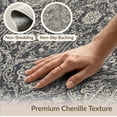 thumbnail image 6 of ODIKA 5'x7' Navy Charcoal Ornate Damask Medallion Washable Area Rug Intricate Victorian Scrollwork Motifs With Baroque Flourishes for Small Living Room, Bedroom, Easy Care, Non-Shedding, Pet Friendly, 6 of 7