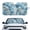 Blue Gold Marble Fluid, variant on XYZCANDO Car Windshield Sun Shade with Spider Web Pattern, Windshield Sunshade for Trucks and Daily Use in Warm Weather