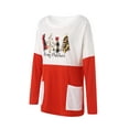 thumbnail image 2 of Qmyliery Women Christmas Sweatshirt, Color Blocking Long Sleeve Round Neck, 2 of 9