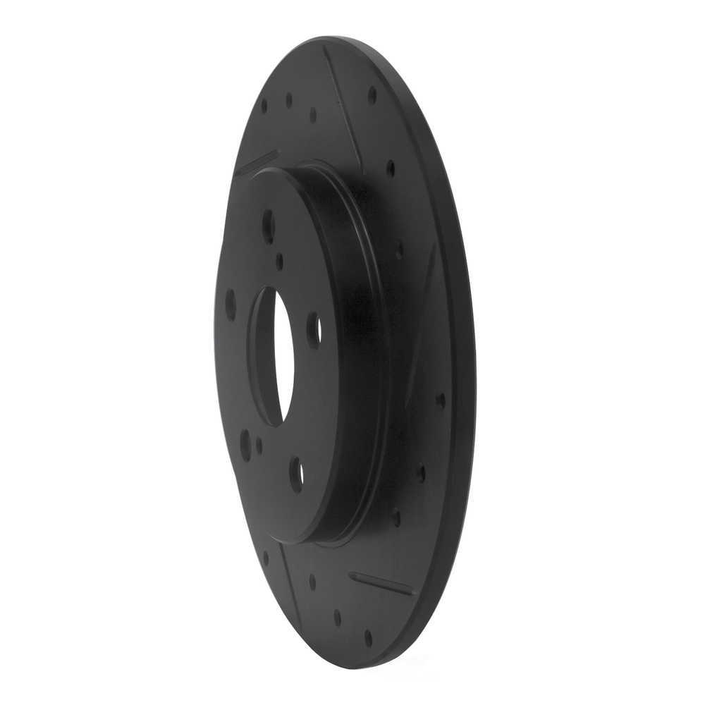 Dynamic Friction Company 633-76082R DFC Brake Rotor - Drilled And Slotted - Black