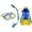 BLU-YEL, variant on US Divers Admiral Snorkeling Set Berry-LtGrey S
