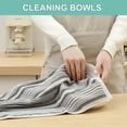 thumbnail image 4 of KitchenKey Premium Cotton Kitchen Dish Towels for Drying Dishes,Large Long Kitchen Hand Towels, Thick Highly Absorbent Dish Clothes Tea Towel Sets with Hanging Loop, 16" X 26", 4 Pcs, Gray and Green, 4 of 13