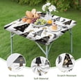 thumbnail image 4 of White Christmas Tree and Snowflake Pattern Square Fitted Tablecloth with Elastic Edge,Square Table Cover,Washable Elastic Table Cover for Home Kitchen Party Decor 34"x34", 4 of 6