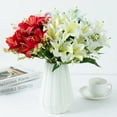 thumbnail image 3 of Mdesiwst Artificial Flower No Watering Anti-fading Ornament Bouquet Fine Workmanship Artificial Plant Flower, 3 of 7