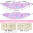 thumbnail image 5 of UniMall Stuffed Animals Net or Hammock Kids Toy Storage Organizer with LED Light Hanging Corner Stuffed Animals Holder Kids Girls Room Decor,Pink-Purple-Yellow,Large (Pack of 2), 5 of 12